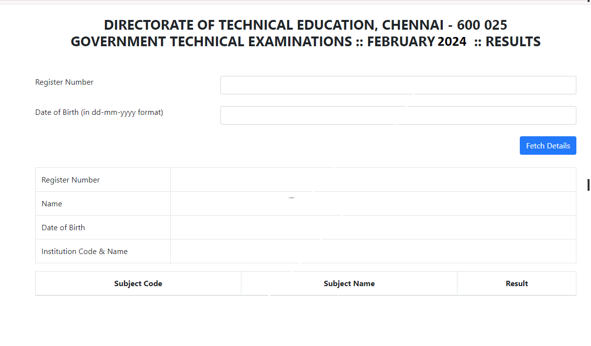 tndte result